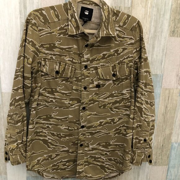 G. STAR RAW Camo Button Up Shirt - Picture 1 of 13
